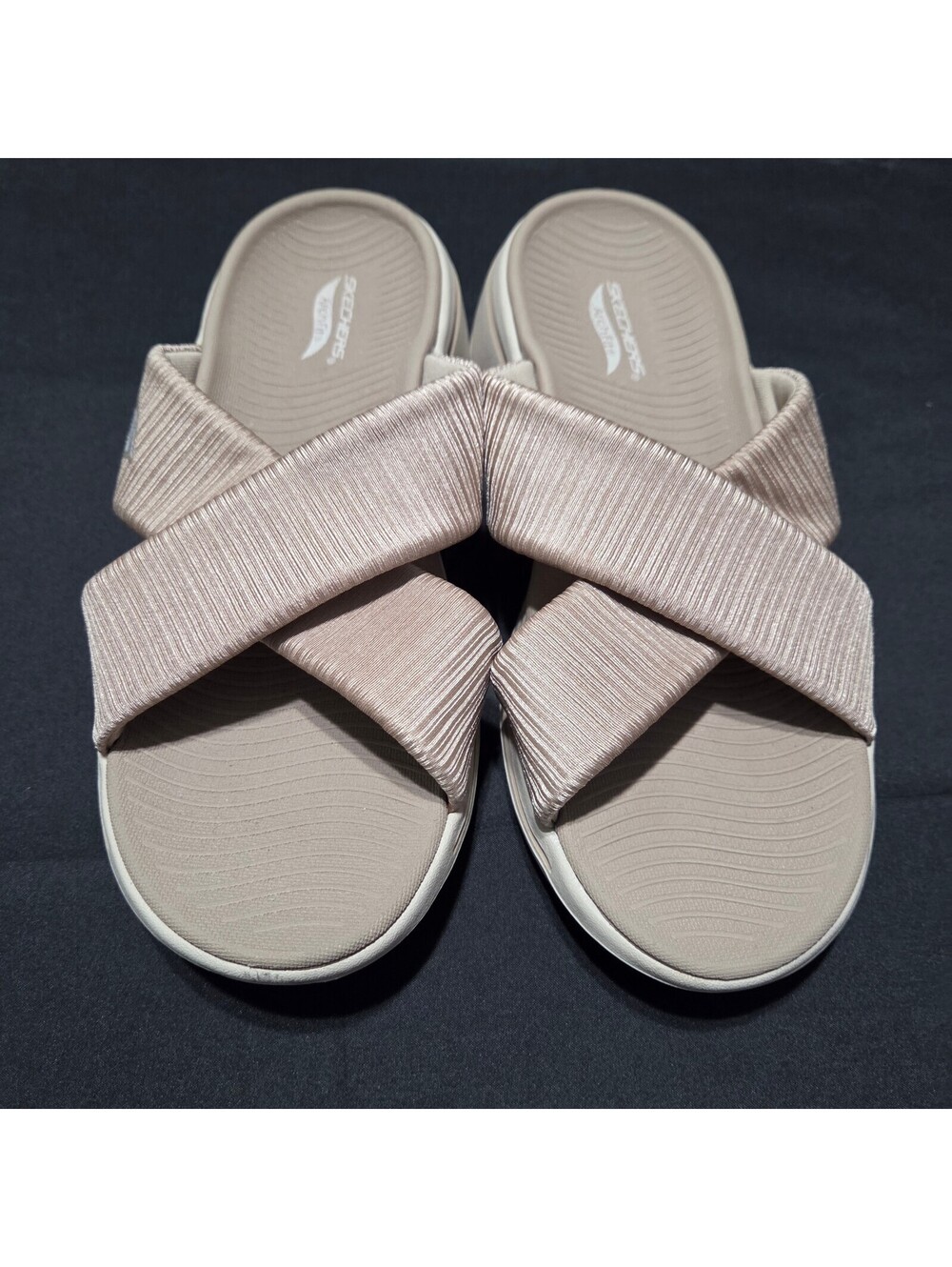 Skechers Arch Fit Women's Slide Sandals Size 7 Beige